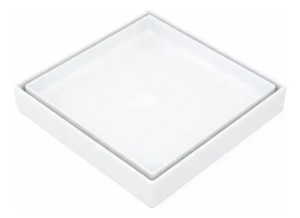 Ralo Oculto Quadrado 10x10 cm Branco