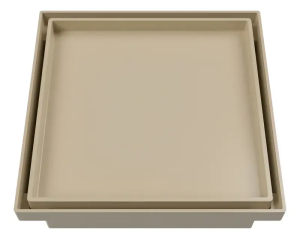 Ralo Oculto Quadrado 15X15 cm Bege