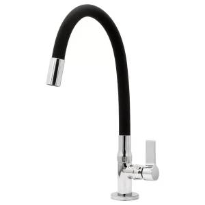 Torneira Giratoria Bancada Monreale 8190 C74 1/4 Volta Flexivel Preto Cano 5/8 