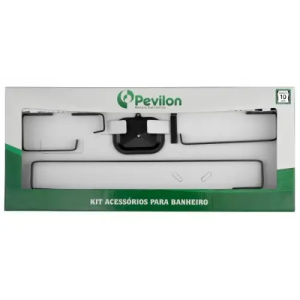 Kit para banheiro preto fosco